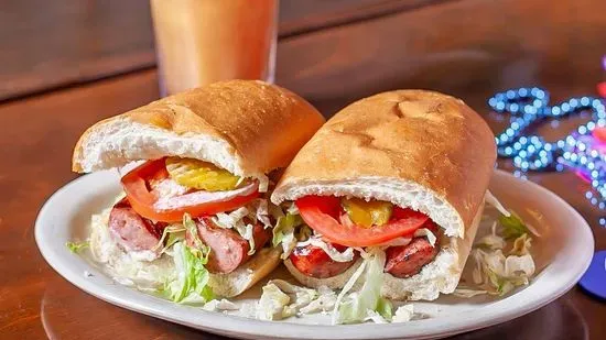 HALF HOT SAUSAGE PO BOY