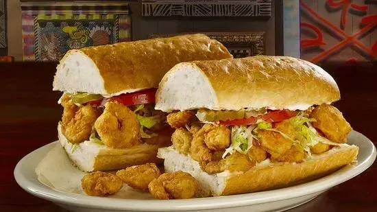 HALF FRIED SHRIMP PO BOY