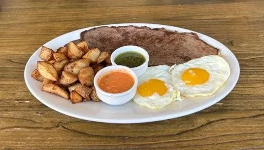 Steak and eggs