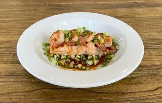 Salmon Teriyaki with Shrimp