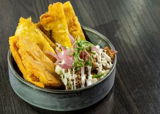 Braised Chicken Tostones