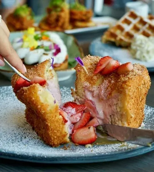 Molten Strawberry French Toast