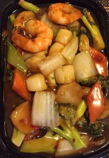 Fresh Scallops & Shrimp Szechuan Style