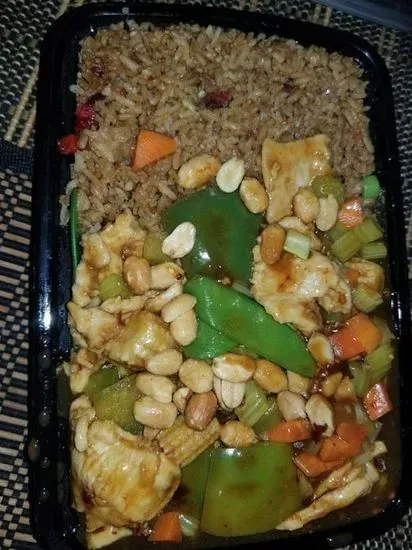 Kung Po Chicken with Peanut Combo Platter