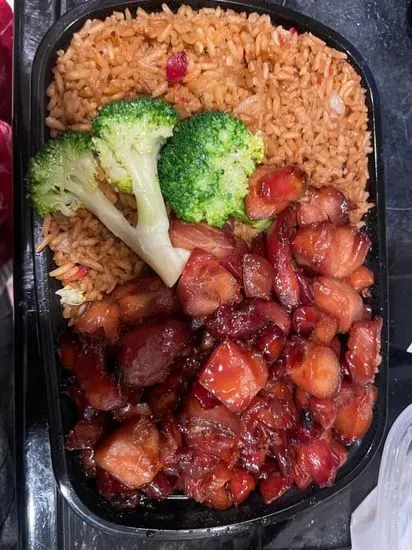 Bourbon Chicken Combo Platter