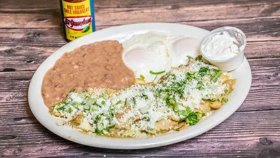 Chilaquiles Verdes O Rojas Con Huevo 