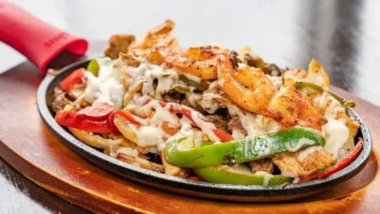 Fajitas Mixta (Steak, Chicken & Shrimp Fajitas)