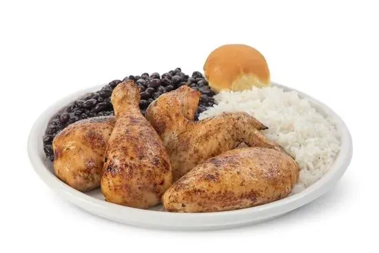 1/2 Fire Grilled Chicken - With Rice & Beans