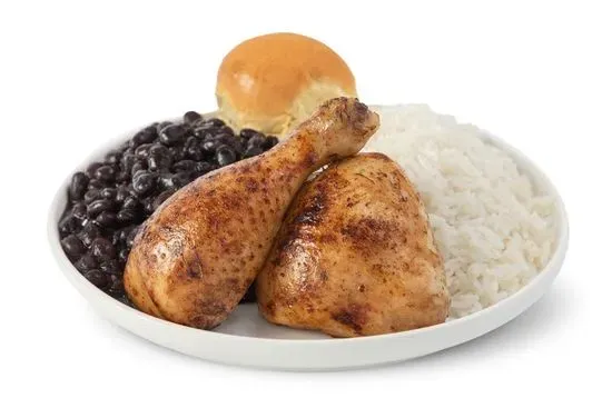 1/4 Fire Grilled Chicken - With Rice & Beans