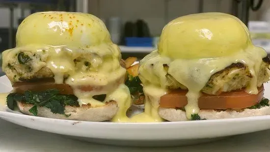 Crab cake Benedict