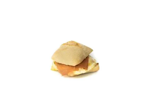 61. Fried egg and serrano ham ( Chapata Bread)