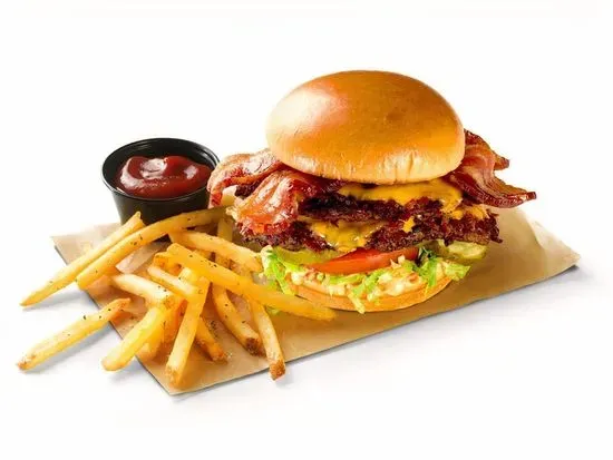 Triple-Bacon Cheeseburger