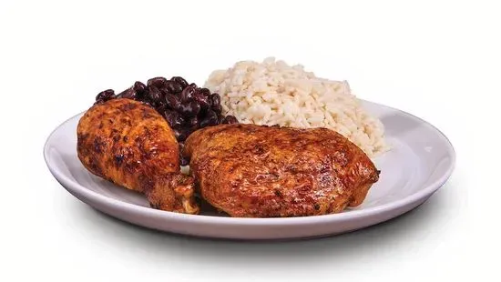 1/4 Fire Grilled Chicken - With Rice & Beans