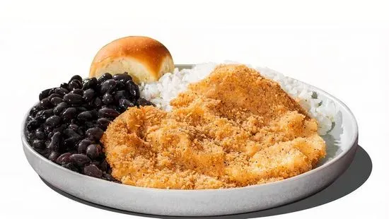 Crispy Chicken Platter - With Rice and Beans