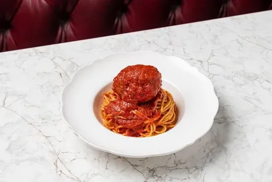 Spaghetti with Giant Meatball & Marinara Sauce