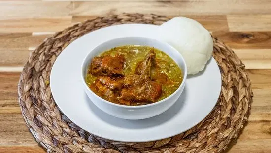 Eforiro Beef and pounded yam