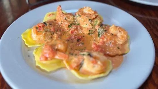 Lobster Ravioli with Shrimp