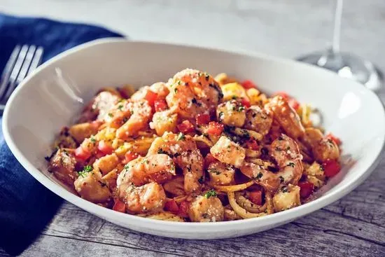 Scallops and Shrimp Scampi Pasta