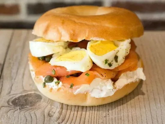 Salmon Cream Cheese Bagel*