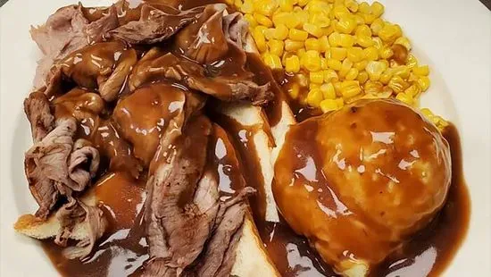 Open Faced Roast Beef Sandwich