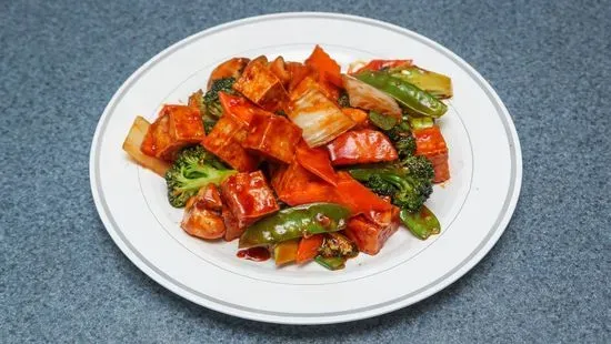 Fried Tofu with Mixed Vegetable