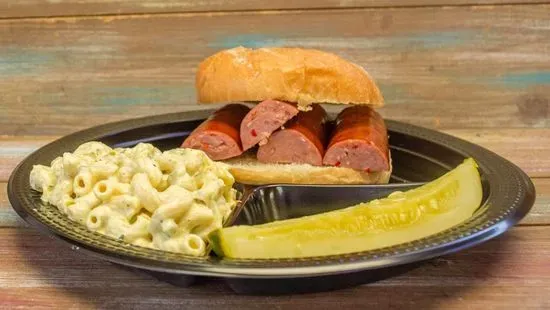 Smoked Hot Sausage Sandwich