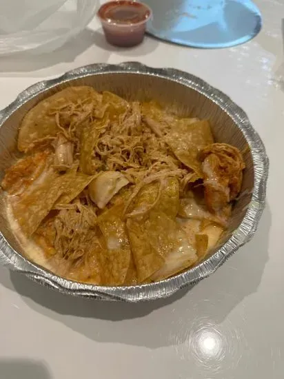 Cheese & Shredded Chicken Nachos