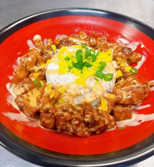 (New)sweet  soy garlic crispy fried chicken rice bowl