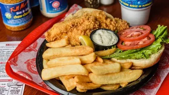 Open-Face Catfish Sandwich