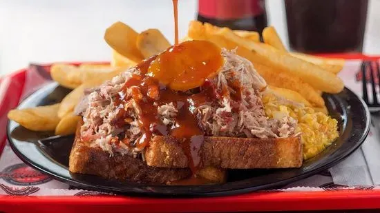 Open-Face Pork on Texas Toast