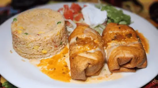 shredded beef chimichanga