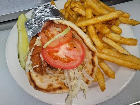 Chicken Strips on Pita