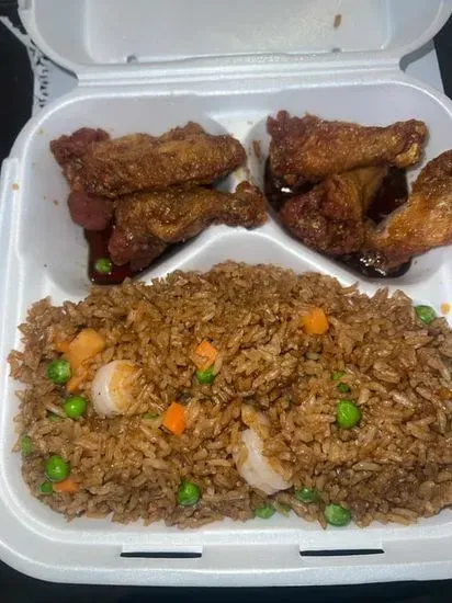 5. Shrimp Fried Rice with Wings (6)