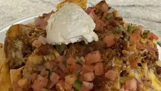 Pork Green Chili Nachos