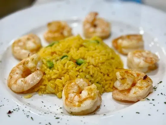 Grilled Shrimp over rice