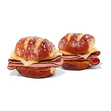 Ham & Swiss Pretzel Sliders