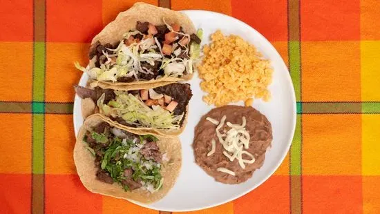 Taco Dinner (3 Tacos) 