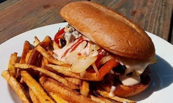 Philly Cheese Brisket Sandwich