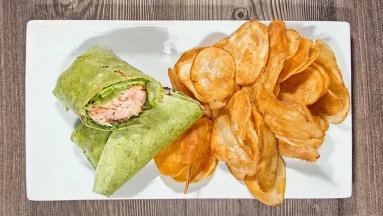 Blackened Salmon Caesar Wrap