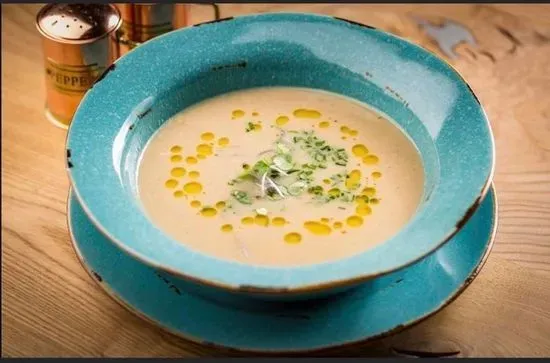 Sheep cheese soup