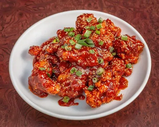 35. Fried Chicken with Spicy Sauce 양념통닭 (Spicy Chicken)