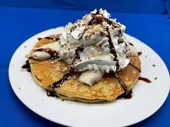 Banana Split Buttermilk Pancakes