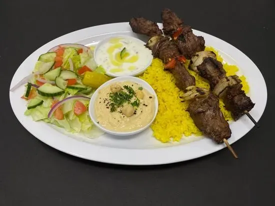 Beef Kebab Dinner (2 Skewers)