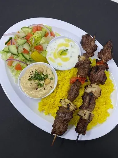 Lamb Kebab Dinner (2 Skewer)