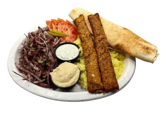 Adana Kebab Dinner (2 Skewers)  SPICY