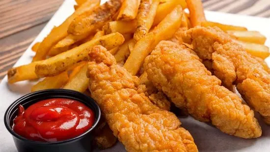 Chicken tender whit fries 