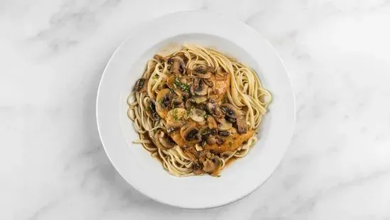 Chicken Marsala Over Pasta