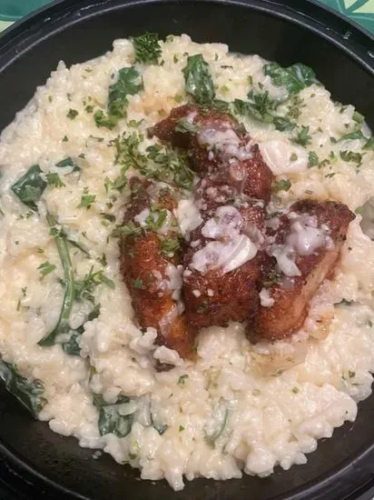 Crispy Chicken Risotto