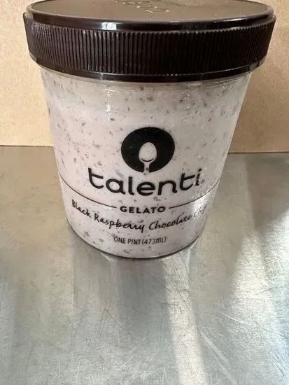 Black raspberry chocolate chip gelato