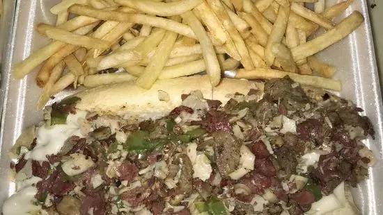 Gym Shoe Dinner Plate with Fries and Drink